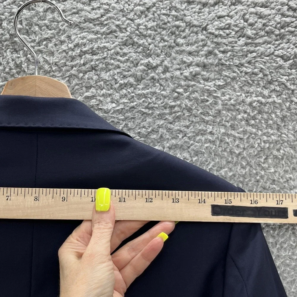 Gutteridge Blazer Mens 36 Navy Blue Wool Superfine 110s Italy Vitale Barberis
